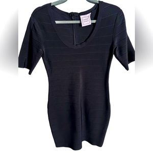 Herve Leger Bodycon Dress-Black, sz L